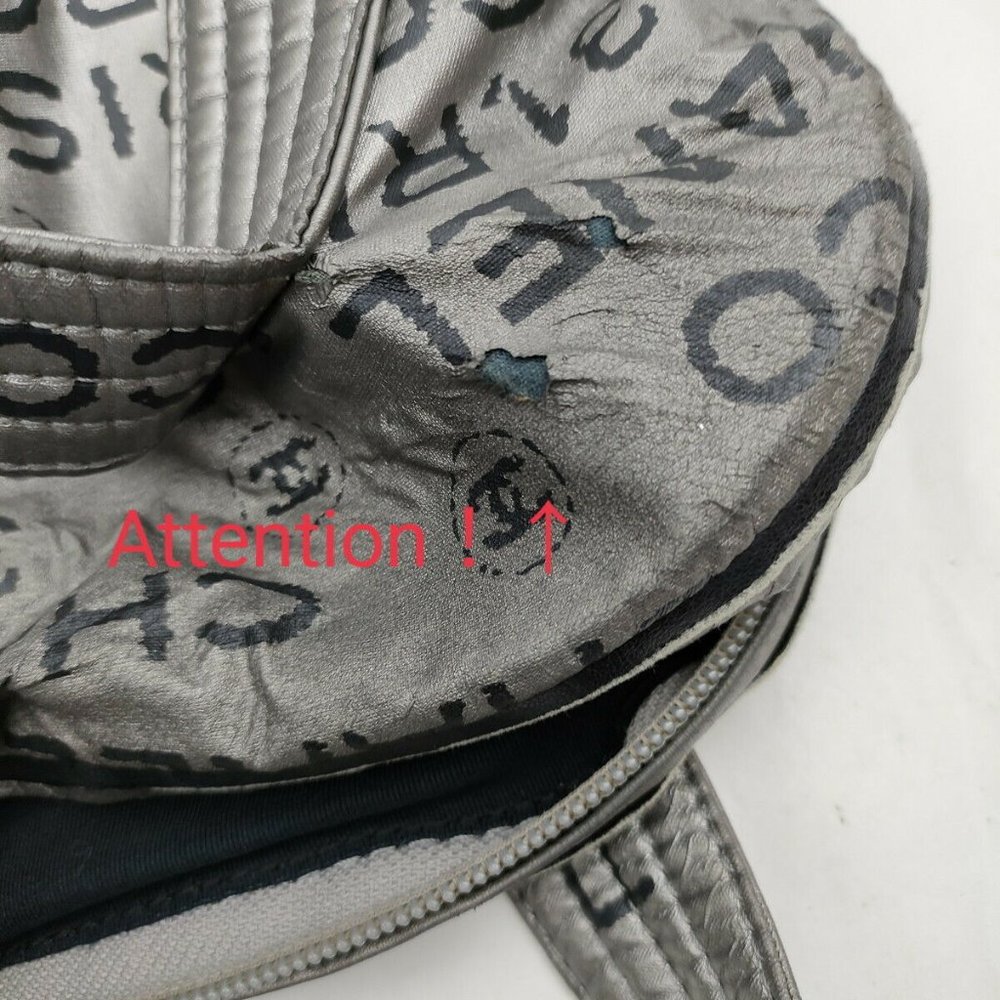 Chanel Hand Bag Silver Nylon - Picture 9 of 9